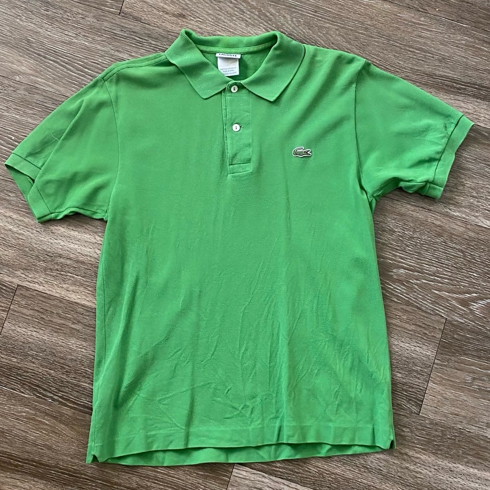 Lacoste polo shirt classic green size 3 small